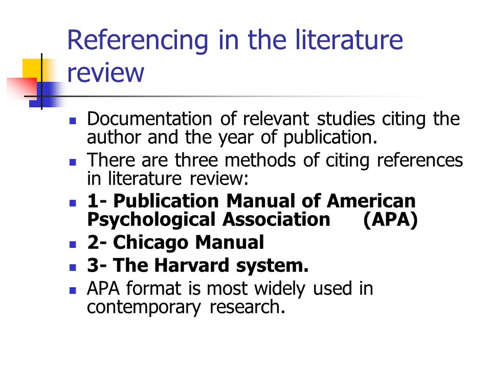 Reference literature 2024